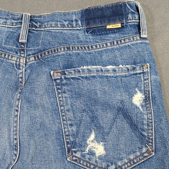 Mother Superior Jeans Womens 33 Blue The Tomcat Playing With Scissors Distressed - Picture 4 of 16